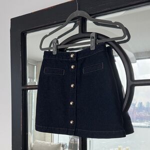 Reformation Denim Button-Up Mini Skirt